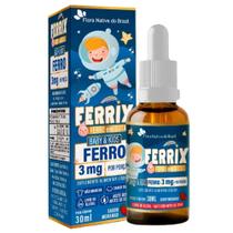 FERRIX KIDS Suplemento Infantil de Ferro (Ferro 3mg/porcao) 30ml Sabor Morango - Flora Nativa