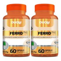 Ferro 60cps 350mg (1 ao dia) Duom Kit 2 Frascos Ferro 60cps 350mg (1 ao dia) Duom Kit 2 Frascos
