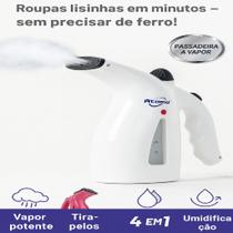 Ferro A Vapor 4 Em 1 Para Roupas Portátil Branco Vertical