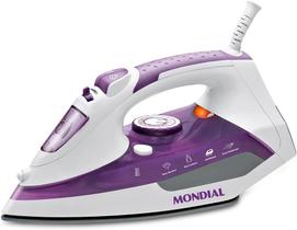 Ferro a Vapor Mondial Ceramic Express, Branco/Lilás, 1200W, 127V F40 Ferro a Vapor Mondial Ceramic Express, Branco/Lilás, 1200W, 127V F40