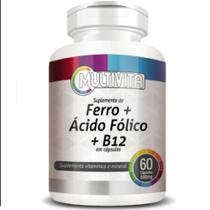Ferro Acido Folico e Vitamina b12 60 capsulas 500mg Multivita