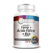 Ferro + Ácido Fólico + Vitamina B12 500mg 60 Caps Ferro + Ácido Fólico + Vitamina B12 500mg 60 Caps