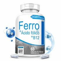 Ferro + Ácido Fólico + Vitamina B12 - 60 Cápsulas Ferro + Ácido Fólico + Vitamina B12 - 60 Cápsulas