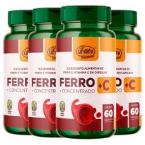 Ferro concentrado e vitamina c 60 caps vitaminas unilife kit 4 Ferro concentrado e vitamina c 60 caps vitaminas unilife kit 4