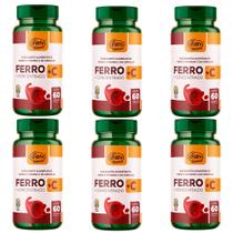 Ferro concentrado e vitamina c 60 caps vitaminas unilife kit 6 Ferro concentrado e vitamina c 60 caps vitaminas unilife kit 6