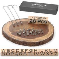 Ferro de Marcar PKPKAUT Conjunto de 26 Peças com Letras de 1/2"