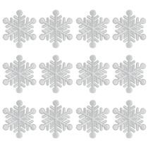 Ferro de Natal bordado com flocos de neve em adesivos, conjunto de 12 Ferro de Natal bordado com flocos de neve em adesivos, conjunto de 12