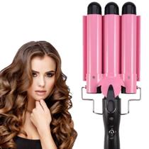 Ferro de ondulação MODVICA 3 Barrel 26mm Hair Waver Ceramic Pink