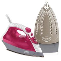 Ferro De Passa Roupa Vapor Cerâmica Base Antiaderente Arno Rosa 127v Ferro De Passa Roupa Vapor Cerâmica Base Antiaderente Arno Rosa 127v