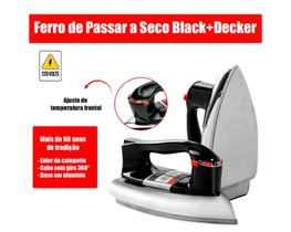 Ferro de Passar a Seco VFA1110XM6 220V 1000W Black Decker - Black+Decker