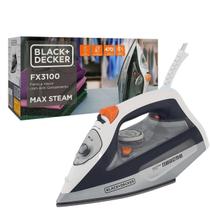 Ferro de Passar a Vapor Black+ Decker Max Steam FX3100-220V- Base Ceramic Gliss, Sistema Antigotejamento e Vapor Vertical