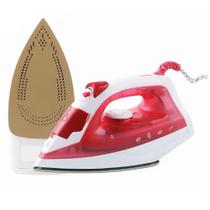 Ferro de Passar a Vapor e Spray 1200W - Base Antiaderente, Leve e Eficiente 110v e 220v Cor:VermelhoVoltagem:110v