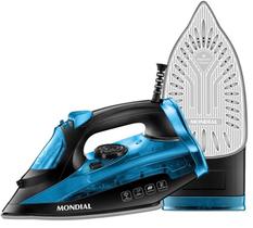 Ferro de Passar a Vapor Mondial Ultra Turbo 2000w Preto azul 127V