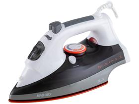 Ferro de Passar Mallory a Vapor e Seco Zeus 127v com base em Ceramica Branco / Cinza Ferro de Passar Mallory a Vapor e Seco Zeus 127v com base em Ceramica Branco / Cinza
