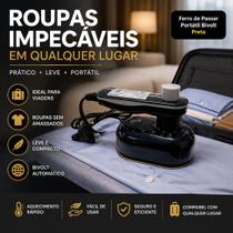 Ferro de Passar Portátil Bivolt Viagem Vapor Compacto para Camisa Roupa Ferro de Passar Portátil Bivolt Viagem Vapor Compacto para Camisa Roupa