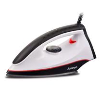 Ferro de passar Roupa A Seco Amvox Preto/Branco 110V ou 220V 1250W Modelo AF 1907 Proteção Contra Torção Fio