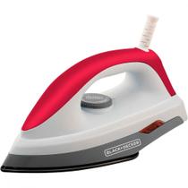 Ferro de Passar Roupa a Seco Black + Decker Antiaderente 127V 1000w Vermelho