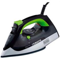 Ferro de Passar Roupa a Vapor Black + Decker Antigotejamento 220V 1200w Preto/Verde Ferro de Passar Roupa a Vapor Black + Decker Antigotejamento 220V 1200w Preto/Verde
