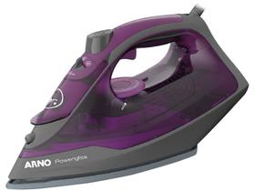 Ferro de Passar Roupa a Vapor e a Seco Arno Powergliss com Base Cerâmica XGlide FPO1 Cinza e Roxo Ferro de Passar Roupa a Vapor e a Seco Arno Powergliss com Base Cerâmica XGlide FPO1 Cinza e Roxo