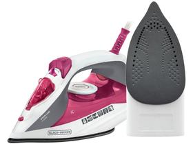 Ferro de Passar Roupa a Vapor e a Seco - Black + Decker FX2200 Branco e Rosa