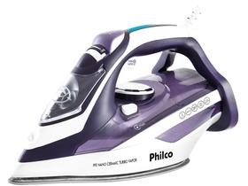 Ferro de Passar Roupa a Vapor e a Seco Philco - Ceramic Roxo e Branco Ferro de Passar Roupa a Vapor e a Seco Philco - Ceramic Roxo e Branco