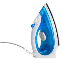 Ferro de Passar Roupa a Vapor Kian FPV-100 Base Antiaderente, Função Vapor, 127V, Branco e Azul