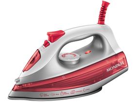Ferro de Passar Roupa a Vapor Mondial Base Cêramica 1200W Branco/Laranja 127V - FVN-01-O Ferro de Passar Roupa a Vapor Mondial Base Cêramica 1200W Branco/Laranja 127V - FVN-01-O