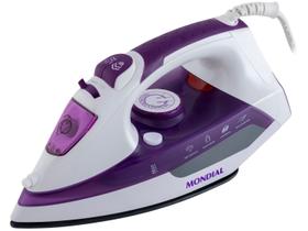 Ferro de Passar Roupa a Vapor Mondial Ceramic Express 1200W Branco/Roxo 127V - F-40 Ferro de Passar Roupa a Vapor Mondial Ceramic Express 1200W Branco/Roxo 127V - F-40
