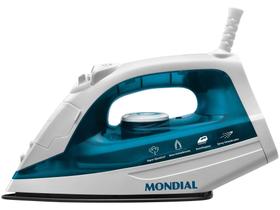Ferro de Passar Roupa a Vapor - Mondial F-32 Branco e Azul Ferro de Passar Roupa a Vapor - Mondial F-32 Branco e Azul