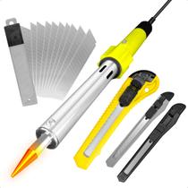 Ferro De Solda 110W 127V Ponta Fina + Kit Estilete 10 Lamina