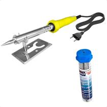 Ferro de Solda 60w 220v Profissional + Tubo de Estanho 22gr Ferro de Solda 60w 220v Profissional + Tubo de Estanho 22gr