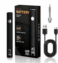 Ferro de solda portátil ZMJY USB-C com tela LED e bateria de 650 mAh
