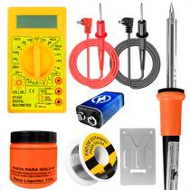Ferro de Solda Profissional 40w 127v + Estanho Carretel 30g + Pasta Solda 110g + Multímetro Ferro de Solda Profissional 40w 127v + Estanho Carretel 30g + Pasta Solda 110g + Multímetro