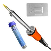 Ferro De Solda Tipo Lápis Profissional 40w 220v Com Tubo Estanho 22g