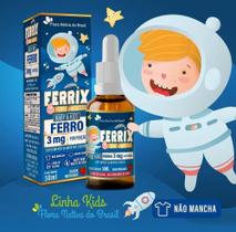 Ferro Em Gotas Ferrix Kids 30ml Flora Nativa Sabor Uva/ Morango (Sabor a depender do estoque )