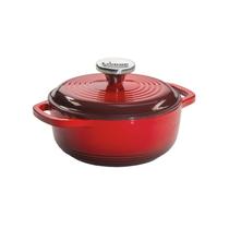 Ferro fundido esmaltado Dutch Oven Lodge de 1,5 L com tampa vermelha