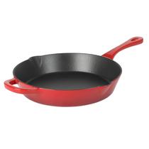Ferro fundido esmaltado Skillet Crock-Pot 30 cm de gradiente vermelho