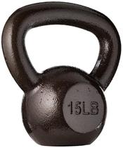 Ferro fundido Kettlebell Amazon Basics 6,8 kg/15 libras preto Ferro fundido Kettlebell Amazon Basics 6,8 kg/15 libras preto