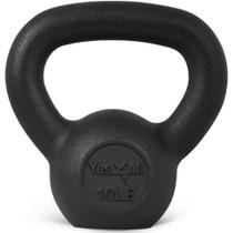 Ferro fundido sólido Kettlebell Yes4All 4,5 kg preto