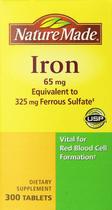 Ferro Nature Made 65 mg 300 Comprimidos