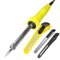 Ferro Para Soldar 30W 220V Elétrico Com 3 Estilete Profissional 18mm Kit Ferro Para Soldar 30W 220V Elétrico Com 3 Estilete Profissional 18mm Kit