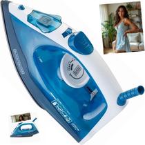 Ferro Passar Roupas Black+Decker FX2150 Azul Moderno 240ml Vapor 18g/min Spray Frontal Cabo Giratório Ferro Passar Roupas Black+Decker FX2150 Azul Moderno 240ml Vapor 18g/min Spray Frontal Cabo Giratório