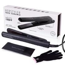 Ferro plano HerStyler Superstyler Onyx Ceramic 1,25 polegadas Ferro plano HerStyler Superstyler Onyx Ceramic 1,25 polegadas