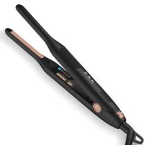 Ferro plano K&K Mini para cabelos curtos, cerâmica de 8 mm de dupla voltagem Ferro plano K&K Mini para cabelos curtos, cerâmica de 8 mm de dupla voltagem