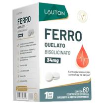 Ferro Quelato Bisglicinato Vegano 60 Comprimidos - Lauton Ferro Quelato Bisglicinato Vegano 60 Comprimidos - Lauton