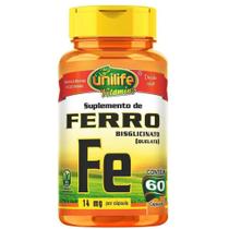 Ferro Quelato Fe 500mg 60 Cáps - Unilife Ferro Quelato Fe 500mg 60 Cáps - Unilife