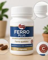 Ferro Quelato Plus Com Vitamina C Vitafor 30 Cps - Original Ferro Quelato Plus Com Vitamina C Vitafor 30 Cps - Original