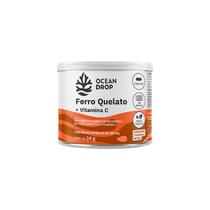 Ferro Quelato + Vitamina C - 60 Cápsulas 400mg - Ocean Drop Ferro Quelato + Vitamina C - 60 Cápsulas 400mg - Ocean Drop