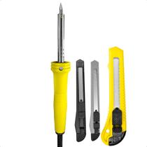 Ferro Solda 40W 127V Elétrico Com 3 Estilete Profissional 18mm 9mm Ferro Solda 40W 127V Elétrico Com 3 Estilete Profissional 18mm 9mm