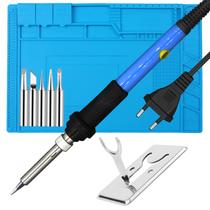Ferro Solda 60w Ajustável + Manta Magnética Celular 45x30cm Antiestática Ferro Solda 60w Ajustável + Manta Magnética Celular 45x30cm Antiestática